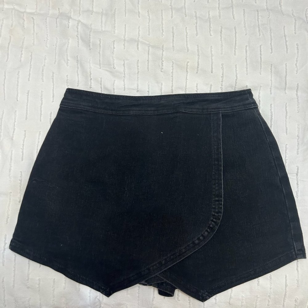 Honey Belle Demin Jean Skort Black